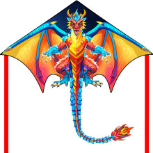 HONBO Large Delta Kites For Kids and Adults,Perfect Kite for Beginners,String Line Included Toys Easy To Fly Kites with Colorful Colors Tail,Best