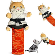 Karate Kitty Cat Wrestling Puppet, Cat Toys for Indoor Cats Adult, Interactive Hand Puppets Plush Stuffed Animal Toy with Tough Padding Kitten Toys