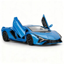 TGRCM-CZ 1/36 Scale Lamborghini Sián FKP37 Casting Car Model, Zinc Alloy Pull Back Vehicles Toy Car for Toddlers Kids Boys Girls Gift Blue