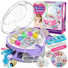Girls Nail Art Kit Kids, Water Based Nail Polish for Girls Toys Age 6 7 8 9 10 11 12, Girl Nails Varnish Sets