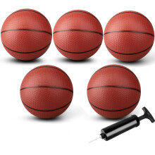 Mini Basketball Toy for Indoor Mini Basketball Hoop, 25CM Small Replacement Basketballs Soft Beach Ball for Inflatable Pool