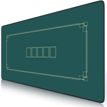 900 x 400mm Poker Mat Mouse Pad, Rubber Mat Poker Topper for Tables, Portable Poker Table, for Poker Chips & Poker Games (XXL, Green)