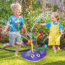 2-in-1 Water Sprinkler Toys for Kids and Aldult,Outdoor Garden Lawn Watering Toys with Water Tentacles,Attaches to Garden Hose,Summer Spray Water Fun