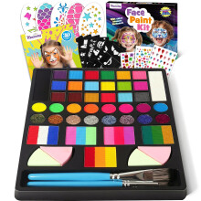 Mocoosy 41 Color Face Paint for Kids, Washable Non-Toxic Face Painting Kit