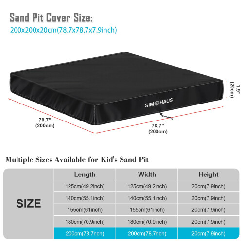 Sand Pit Cover Waterproof Sand Tray Cover Square Sand box Covers 2