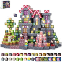 Magnetic Blocks - 198PCS Magnetic Tiles Building Blocks Cubes STEM Sensory Stacking Toys Kit