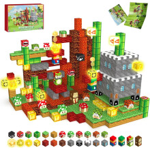 MEDMHSMA Magnetic Blocks 100PCS 1 Inch, Build 3D Game Adventure Scenes