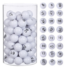 SOIMISS 80 Pcs Mini Bingo Balls 1-75 Numbered | Fade-Resistant Replacement Raffle Balls for Bingo Game | 1.5cm Small Plastic Balls for Tombola