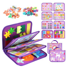 Busy Board Montessori Toys, Busy Book for 3 4 5 6 Year Old Girls Travel Toy