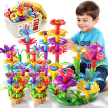 Flower Garden Building Toy Set for Girls and Kids Age 3 4 5 6 7 Years Old - STEM Educational Stacking Toys for Preschool Toddlers