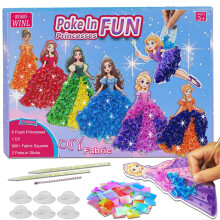 JRD&BS WINL Poke- in Art Kit for Kids Toys for Children Fun Creative Princesses for Girls Birthday Gifts for 3-12 Year Old Boy DIY Cute Pretty