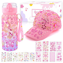 Decorate Your Own Water Bottle and Baseball Cap Gifts for Girl Water Bottle