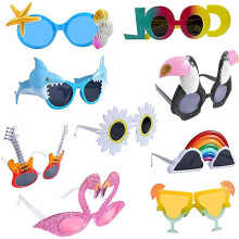 9 Pairs Runup Party Glasses, Funny Sunglasses, Funky Party Sunglasses for Leisure Use, Novelty Hawaii Glasses, Party Accessories