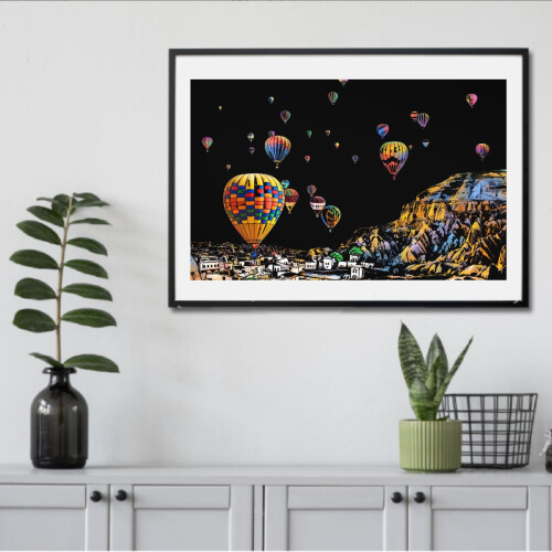 16Pcs A4 Scratch Art Paper for Adults, Rainbow Night View Scratch Template 2