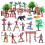 31Pcs Native American Figures Set, School Project Diorama for Kids 1