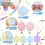 Rainbow Linking Balloons, 145PCS Colorful Quick Link Balloons Assorted 2