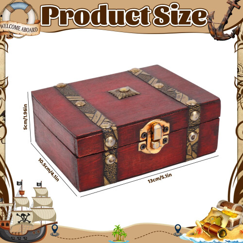 201 Pcs Pirate Treasure Chest Set, Treasure Hunt Kit 1