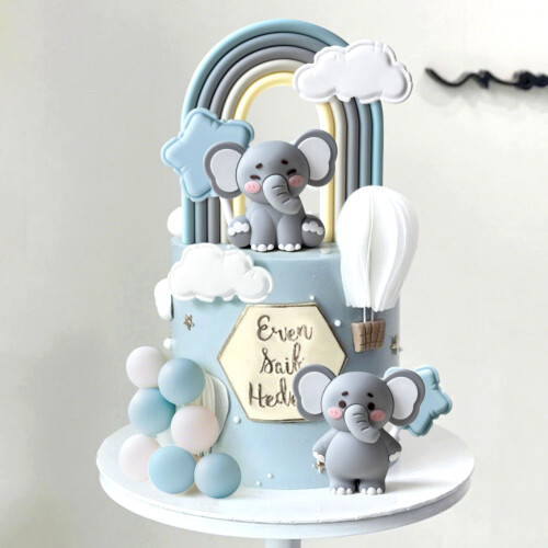 Its a Boy Cake Decorations Elephant Cake Topper Balls Decoration