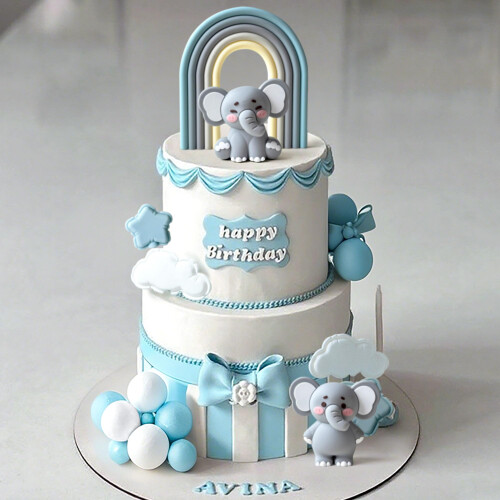 Its a Boy Cake Decorations Elephant Cake Topper Balls Decoration 2