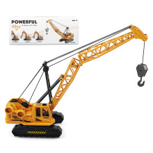 Metal ABS Crane Toy, Diecast Construction Vehicles Crane Model Car with Manual Lifting Button, Truck Building Toys for Kids Boys Ages 3-7