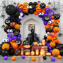 Halloween Balloons Garland Arch Kit, Halloween Party Decorations
