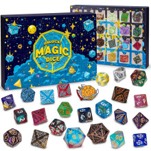 QMAY Mystery Dice, 24 PCS Polyhedral Dice for D&D Gifts