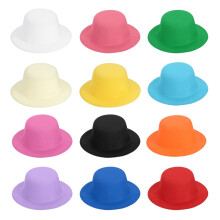 PATIKIL Mini Formal Hats, Miniature Doll Hats Mini Top Hat for Crafts Hair Accessories Decorate Doll Snowman