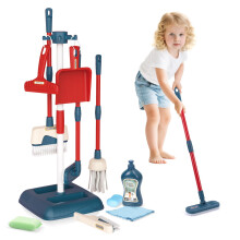 Toddler Toys Cleaning Set, Kids Cleaning Toy Stand Set, Pretend Play Home Cleaning Tools Toys Playset,Broom, Dustpan, Mop, Duster