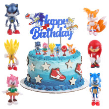 7Pcs Soni Cake Topper, Soni Figures Cake Decoration, Cartoon Theme Birthday Decorations For Kids