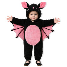 Baby Bat Costume Boys Girls Hooded Fleece Bat Wing Outfit Newborn Jumpsuit Romper for Infant Halloween Clothes 0-5 Years