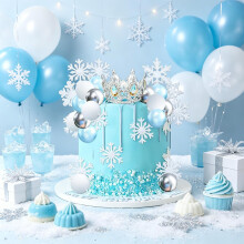 Snowflake Balls Cake Toppers Frozen Princess Cake Decoration