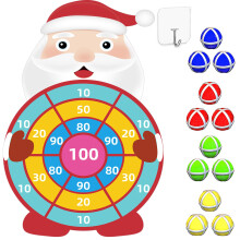76CM Christmas Decorations - Large Christmas Kids Gifts Toys for 3-9, Santa Claus Dartboard Set with 12 Sticky Balls