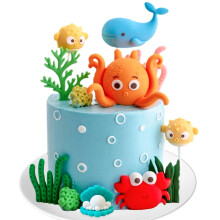 Under the Sea Ocean Birthday Cake Decorations Sea Ocean Party Favor Supply