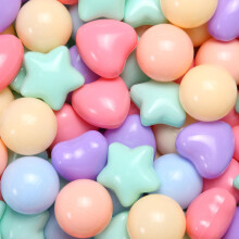 GOGOSO Ball Pit Balls 100 200 500 Pcs,Plastics Balls for Baby Toddlers Kids, Stars Hearts Shape for Pool,Play Tent,Party