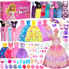 122Pcs Doll Clothes And Accessories - With Doll Sets,Fashion Pack Playset