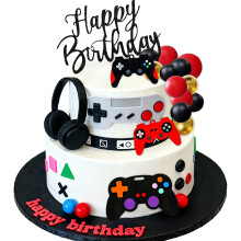 LaVenty Video game themes Cake Toppers Headset Cake Decoration