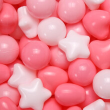 GOGOSO Ball Pit Balls 100 200 500 Pcs,Plastics Balls for Baby Toddlers Kids, Stars Hearts Shape for Pool,Play Tent,Party