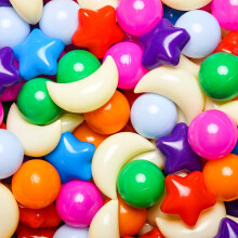 GOGOSO Ball Pit Balls Stars Moon Shapes Plastic Playballs for Toddlers