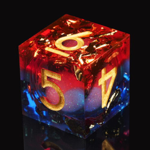 ORUZA Liquid Core DND Dice Set Polyhedral Resin Sharp Edge D&D Dice 7 PCS 2