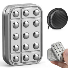 Fidget Slider Toy, Metal Magnetic Fidget Cliker Desk Poker Push Card for Adults, EDC Gadgets Stress Relief Desk Toys