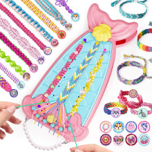 Euclidean Cube 2 in 1 Friendship Bracelet Making Kit for Girls Ages 6-12