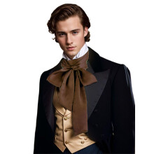 Renaissance Scarf Jabot Cravat,Mens Costume Collar for Victorian Edwardian Western Wedding Halloween Necktie