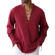 CTU Men's Medieval Viking Pirate Shirts Renaissance Costume Tops