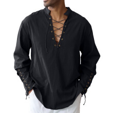 CTU Men's Medieval Viking Pirate Shirts Renaissance Costume Tops