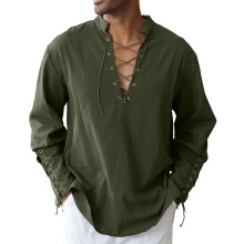CTU Men's Medieval Viking Pirate Shirts Renaissance Costume Tops