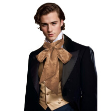 Renaissance Scarf Jabot Cravat,Mens Costume Collar for Victorian Edwardian Western Wedding Halloween Necktie