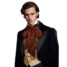 Renaissance Scarf Jabot Cravat,Mens Costume Collar for Victorian Edwardian Western Wedding Halloween Necktie