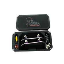 LEEFAI Fingerboard Storage Case, Travel Box for Fingerboards and Accessories, 6.5 x 3.5 x 1.2 inches, Black