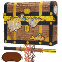 WERNNSAI Pirate Treasure Chest Pinata Pirate Birthday Party Pinata