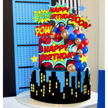 JeVenis Superhero Birthday Cake Decoration Superhero Party Favors